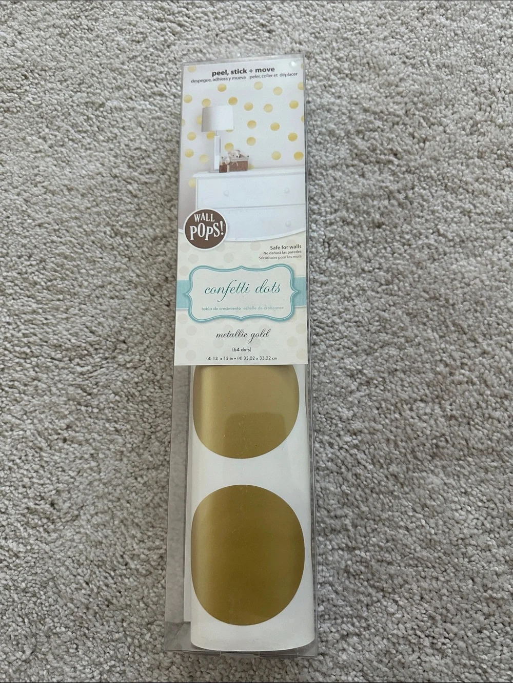 Confetti Dots Peel & Stick Wallpaper - Metallic Gold
